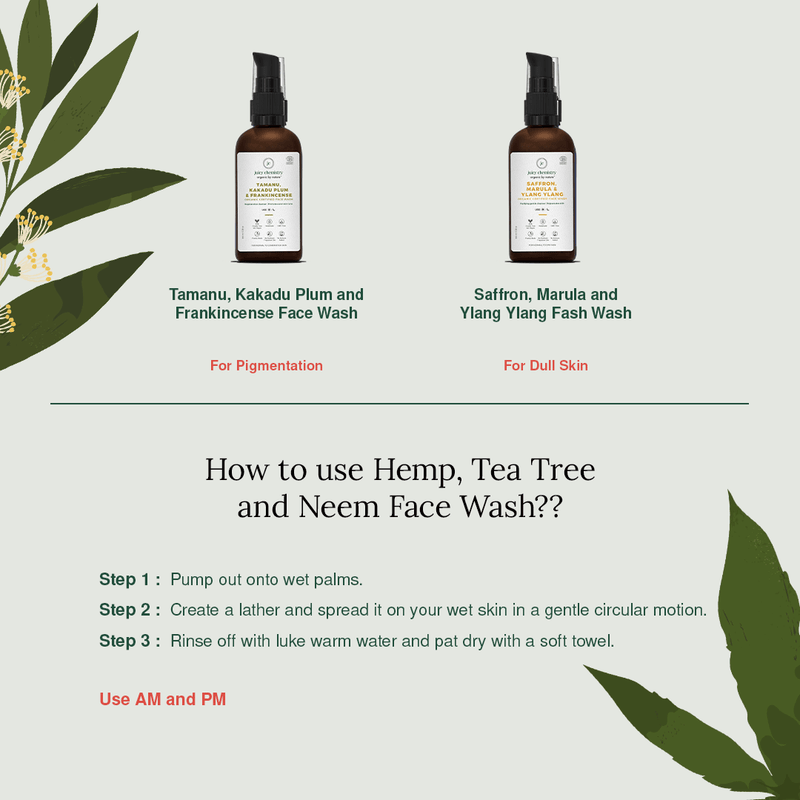 Hemp, Tea Tree & Neem Organic Face Wash - 100 ml | Face Cleanser | Verified Sustainable by Brown Living™