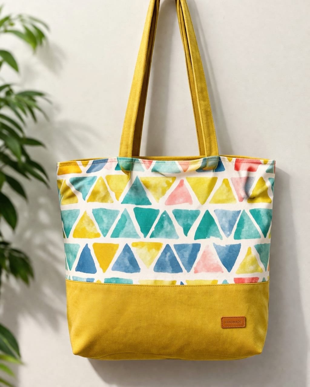 Hemp Tote Bag | Handcrafted Everyday Carry Bag – Tote Bag on Brown Living™. SKU: BLIA01_Design3. Img 4.