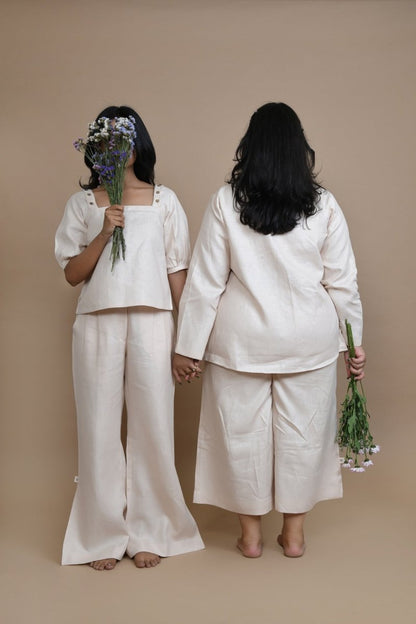 Hemp Wide Leg Pants With Side Zip With Pockets – Womens Pants by Pravaah India available on Brown Living™. Xs Blurberry. SKU: PRA24CL5IXS. Img 14.