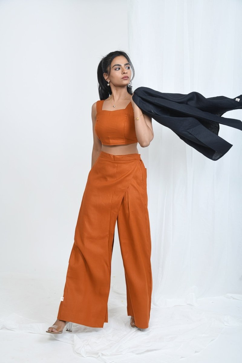 Hemp Wrap Pants | Rust - Limited Edition | Verified Sustainable by Brown Living™