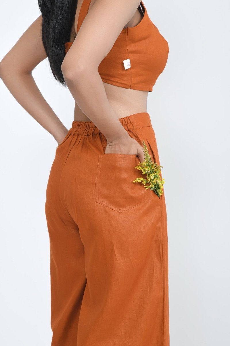 Hemp Wrap Pants | Rust - Limited Edition | Verified Sustainable by Brown Living™