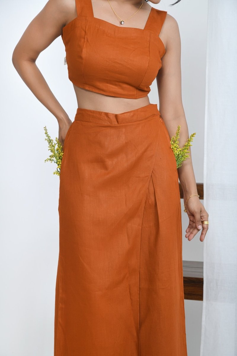 Hemp Wrap Pants | Rust - Limited Edition | Verified Sustainable by Brown Living™