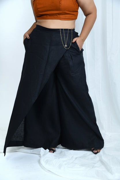 Hemp Wrap Pants with a Modern Silhouette – Womens Pants on Brown Living™. SKU: PRA24CL6BXS. Img 3.