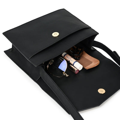 Hera Vegan Leather Satchel Bag (Black) – Satchel Bag on Brown Living™. SKU: SCGH30031053. Img 2.