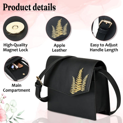 Hera Vegan Leather Satchel Bag (Black) – Satchel Bag on Brown Living™. SKU: SCGH30031053. Img 3.