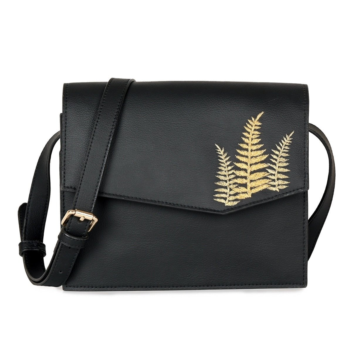 Hera Vegan Leather Satchel Bag (Black) – Satchel Bag by Green Hermitage available on Brown Living™. . SKU: SCGH30031053. Img 1.