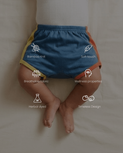 Herb Dyed Baby Play Shorts For Comfort & Easy Movement – Kids Shorts on Brown Living™. SKU: PSBB03006. Img 4.