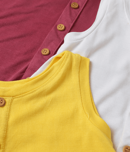 Herb Dyed Baby Play Suit For Comfort & Easy Movement – Kids Daywear Sets on Brown Living™. SKU: PSW03001. Img 3.