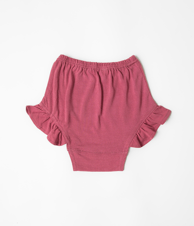 Herb Dyed Baby Shorts With Ruffle Details – Kids Daywear Sets on Brown Living™. SKU: SV03016. Img 1.