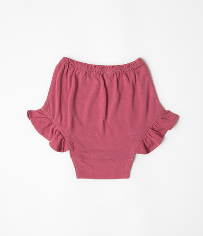Herb Dyed Baby Shorts With Ruffle Details – Kids Daywear Sets on Brown Living™. SKU: SV03016. Img 1.
