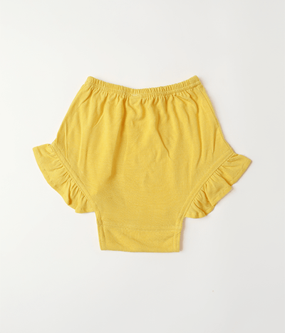 Herb Dyed Baby Shorts With Ruffle Details – Kids Daywear Sets on Brown Living™. SKU: SY03011. Img 3.
