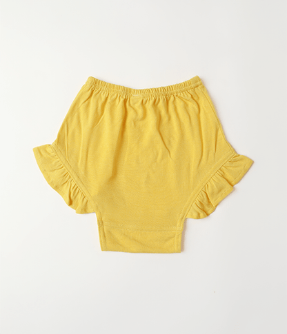 Herb Dyed Baby Shorts With Ruffle Details – Kids Daywear Sets on Brown Living™. SKU: SY03011. Img 3.