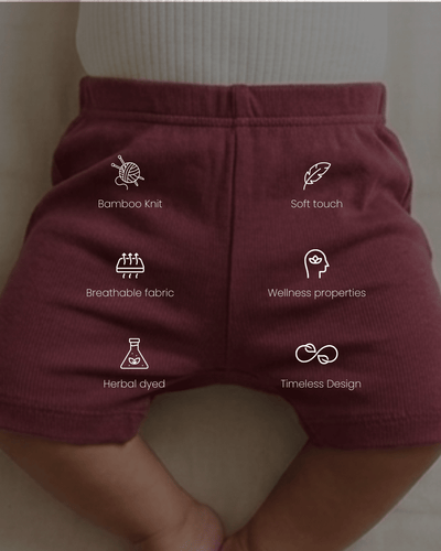 Herb Dyed Baby Trunks For Everyday Comfort & Movement – Kids Shorts on Brown Living™. SKU: TY03006. Img 5.