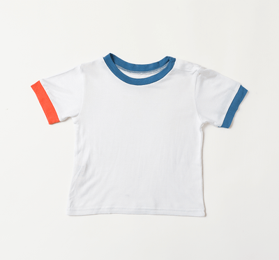 Herb Dyed Shoulder Open Baby T-Shirt | Play Tee – Kids T-Shirts on Brown Living™. SKU: PTW03006. Img 4.