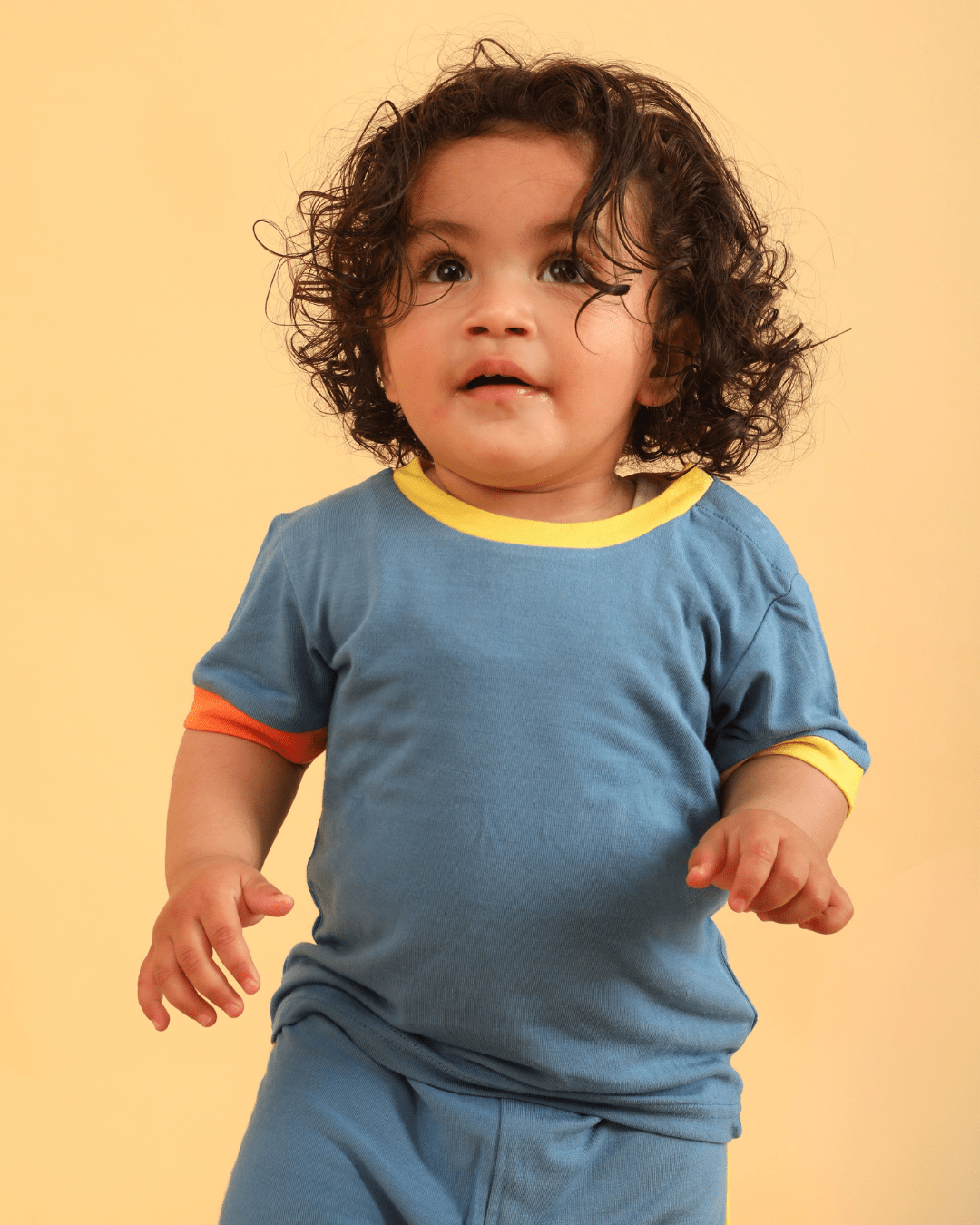 Herb Dyed Shoulder Open Baby T-Shirt | Play Tee – Kids T-Shirts on Brown Living™. SKU: PTW03011. Img 4.