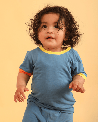 Herb Dyed Shoulder Open Baby T-Shirt | Play Tee – Kids T-Shirts on Brown Living™. SKU: PTW03011. Img 4.