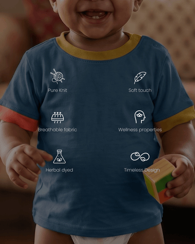 Herb Dyed Shoulder Open Baby T-Shirt | Play Tee – Kids T-Shirts on Brown Living™. SKU: PTW03011. Img 11.