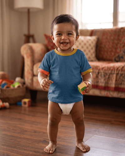 Herb Dyed Shoulder Open Baby T-Shirt | Play Tee – Kids T-Shirts on Brown Living™. SKU: PTY03001. Img 2.
