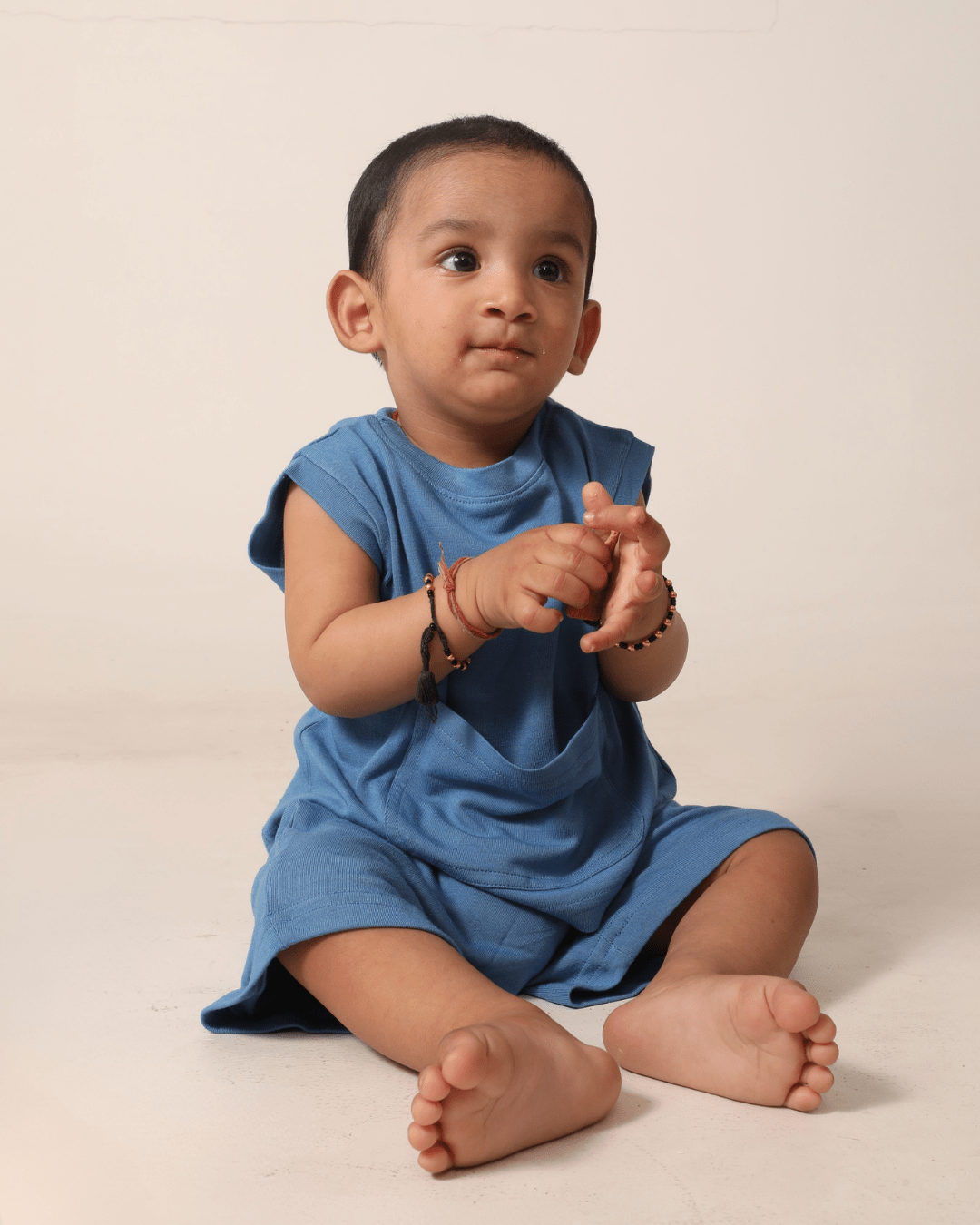 Herb Dyed Summer Pocket Tee For Babies | Soft & Breathable – Kids Daywear Sets on Brown Living™. SKU: SPTB03001. Img 8.