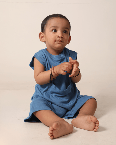 Herb Dyed Summer Pocket Tee For Babies | Soft & Breathable – Kids Daywear Sets on Brown Living™. SKU: SPTB03001. Img 8.
