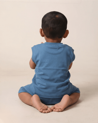 Herb Dyed Summer Pocket Tee For Babies | Soft & Breathable – Kids Daywear Sets on Brown Living™. SKU: SPTV03016. Img 4.