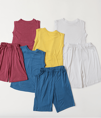 Herb Dyed Summer Pocket Tee For Babies | Soft & Breathable – Kids Daywear Sets on Brown Living™. SKU: SPTW03006. Img 3.