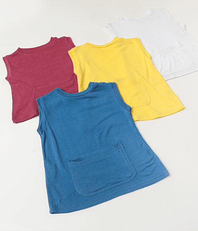 Herb Dyed Summer Pocket Tee For Babies | Soft & Breathable – Kids Daywear Sets on Brown Living™. SKU: SPTW03006. Img 4.