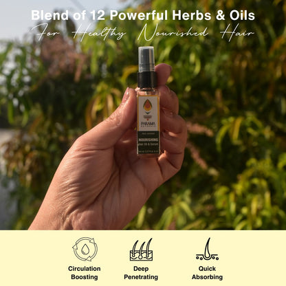 Herb - enriched Nourishing Hair Oil & Serum for Frizz Control - 8ml | Verified Sustainable by Brown Living™