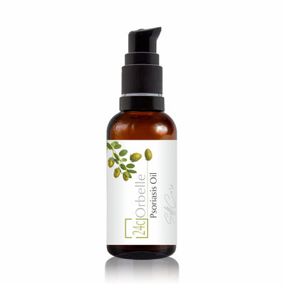 Herbal Daily Skin Care | Psoriasis Oil - 100 ml – Body Oil on Brown Living™. SKU: PERE30. Img 1.