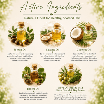 Herbal Daily Skin Care | Psoriasis Oil - 100 ml – Body Oil on Brown Living™. SKU: PERE30. Img 3.