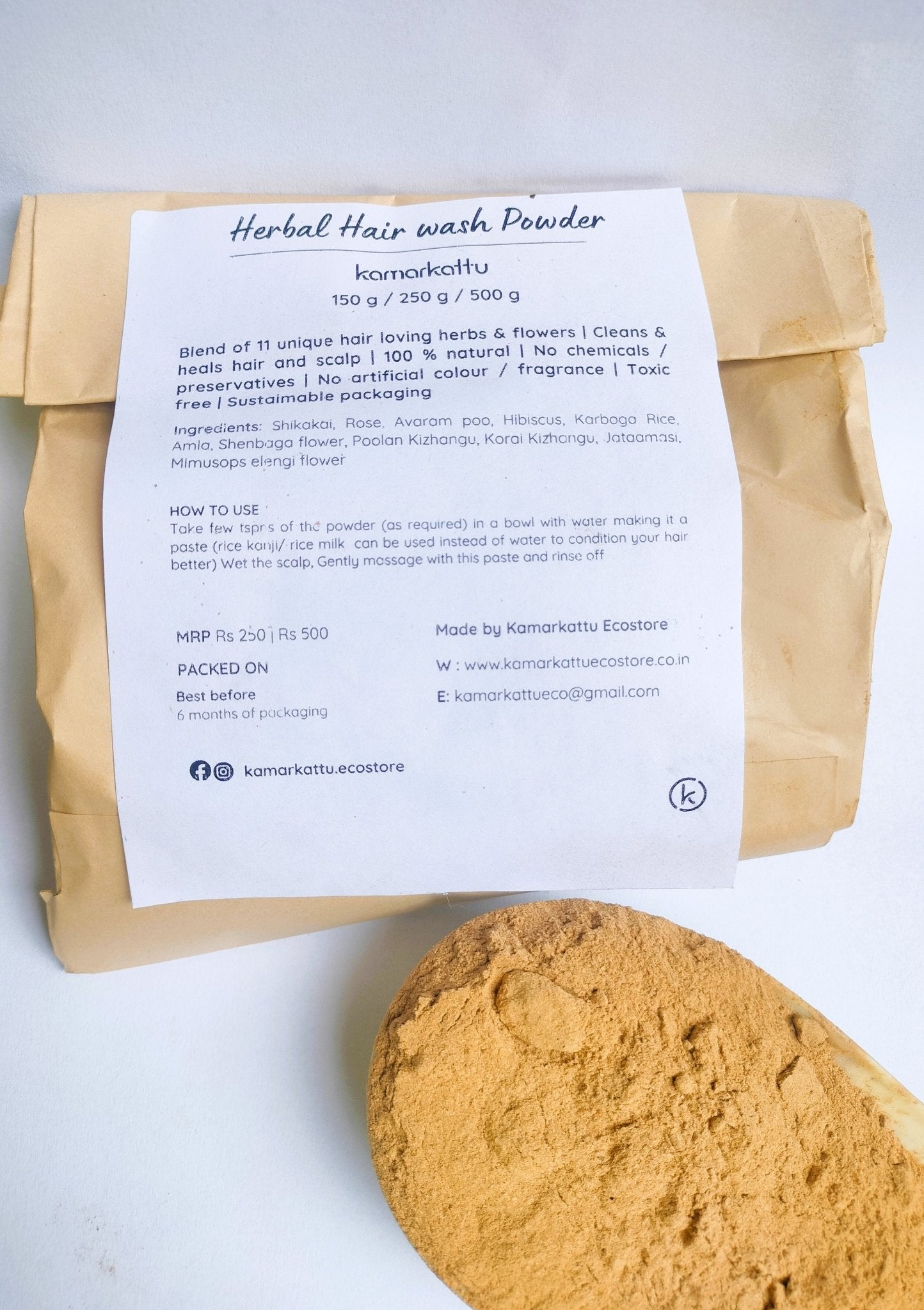 Herbal Hair Wash Powder - 250g | Verified Sustainable by Brown Living™