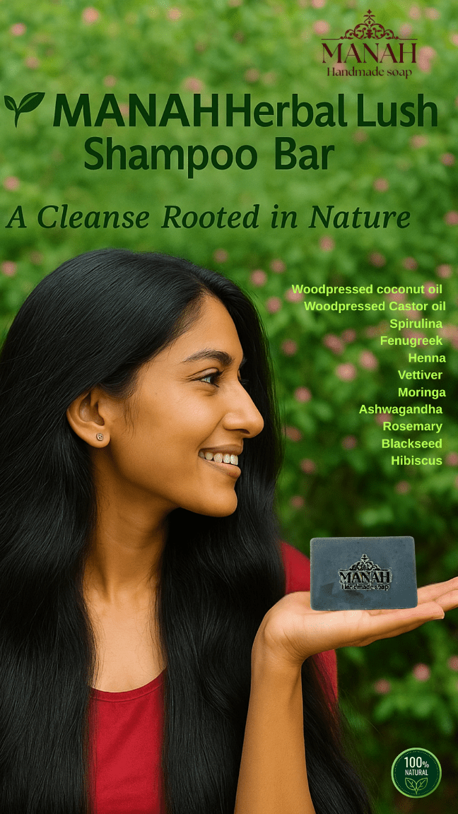 Herbal Lush Shampoo Bar – Soap on Brown Living™. SKU: MSB1. Img 4.