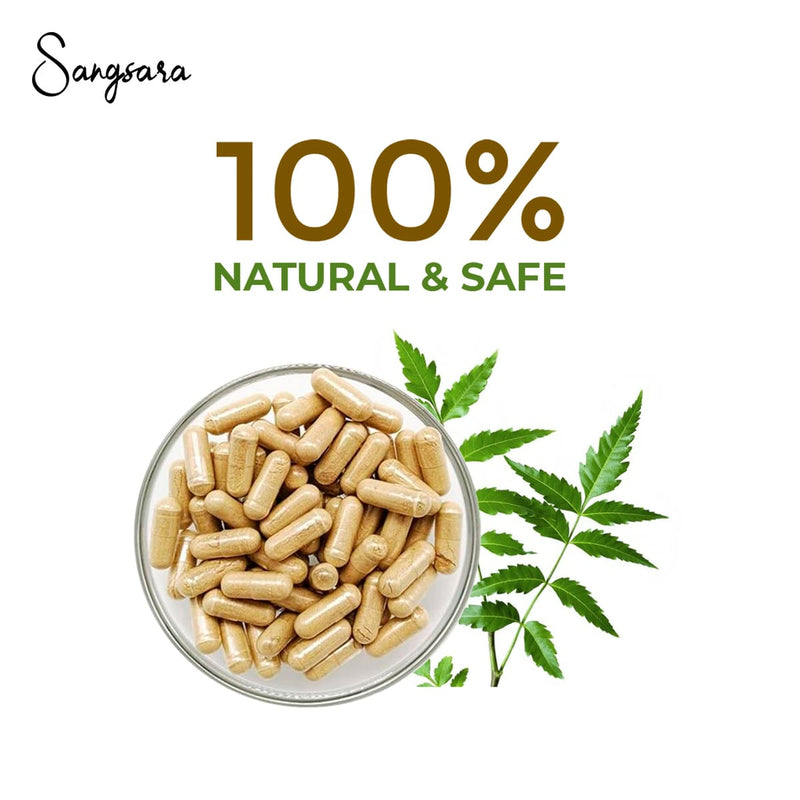 Herbal Neem Capsules - 60 Capsules with Purifying Properties | Verified Sustainable by Brown Living™