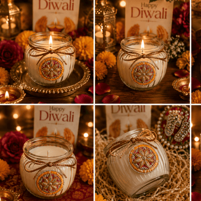 Heritage Matka Sculptural Candle | Sandalwood Diwali Candle – Home Decor on Brown Living™. SKU: D-409. Img 6.