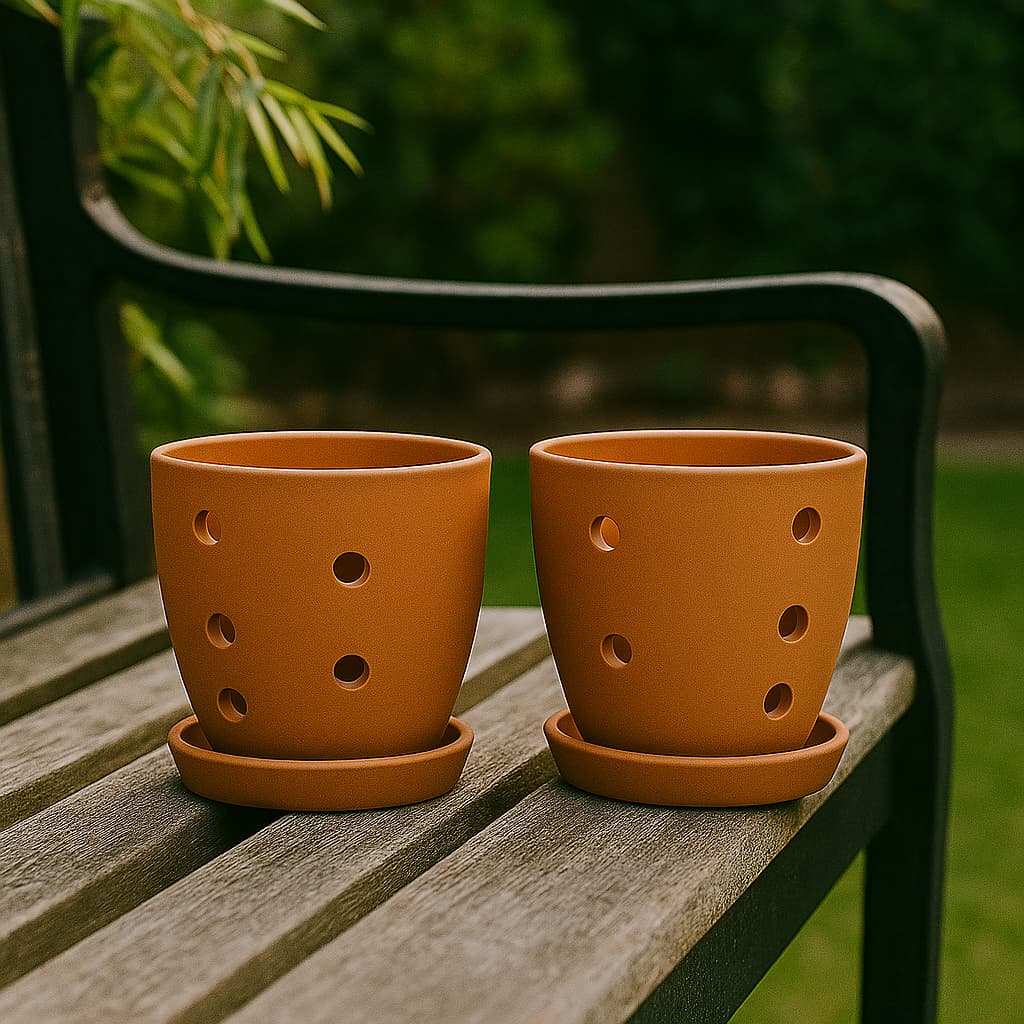 Hexagonal Orchid Planter 4 Inch | Indoor Decorative Pot – Home & Garden on Brown Living™. SKU: PL21-6C. Img 11.