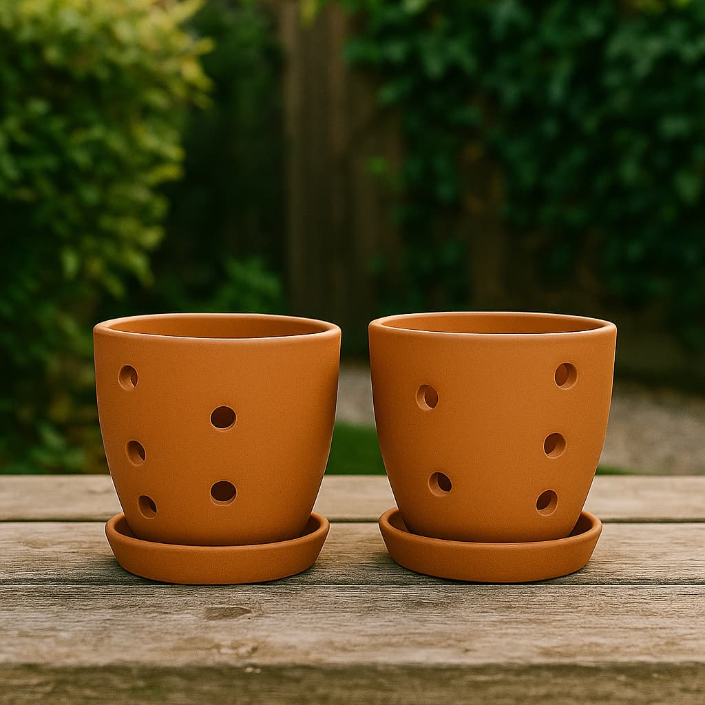 Hexagonal Orchid Planter 4 Inch | Indoor Decorative Pot – Home & Garden on Brown Living™. SKU: PL21-6C. Img 12.