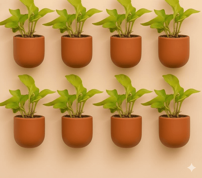 Hexane 4 Inch Terracotta Wall Planter | Hanging Wall Pot – Home & Garden on Brown Living™. SKU: PL26-10. Img 6.