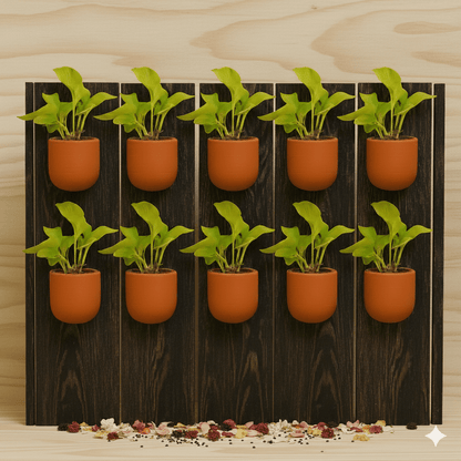 Hexane 4 Inch Terracotta Wall Planter | Hanging Wall Pot – Home & Garden on Brown Living™. SKU: PL26-10. Img 1.