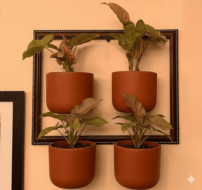 Hexane 4 Inch Terracotta Wall Planter | Hanging Wall Pot – Home & Garden on Brown Living™. SKU: PL26-12. Img 15.
