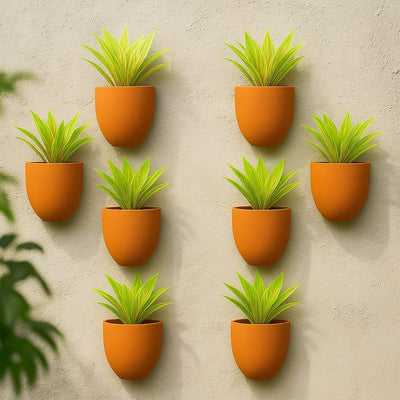 Hexane Wall Planter Small 4 Inch | Terracotta Hanging Wall Planter – Home & Garden on Brown Living™. SKU: PL28-6. Img 11.