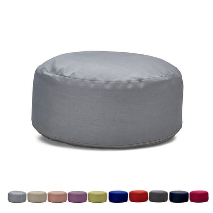 Hi - Zafu Meditation Cushion filled with Buckwheat Hulls - Grey | Verified Sustainable Yoga Pillow on Brown Living™