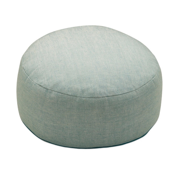 Hi - Zafu Meditation Cushion filled with Buckwheat Hulls - Misty Blue | Verified Sustainable by Brown Living™