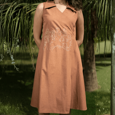 Hide & Seek Reverie Embroidered Dress for Women | Conscious Wear – Womens Dress on Brown Living™. SKU: AAYU-00121. Img 2.