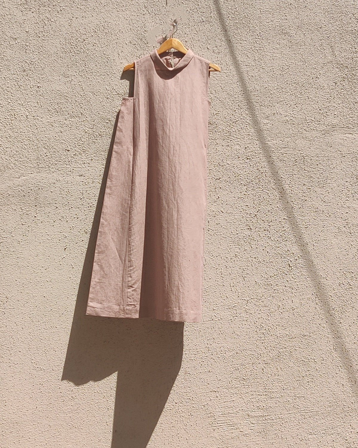 High - Neck A - Line hemp Cotton Dress | Verified Sustainable by Brown Living™