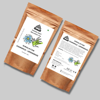 Himalayan Chamomile Lemongrass Tea – Calming Herbal Infusion – Tea on Brown Living™. SKU: HCLMN-30. Img 2.