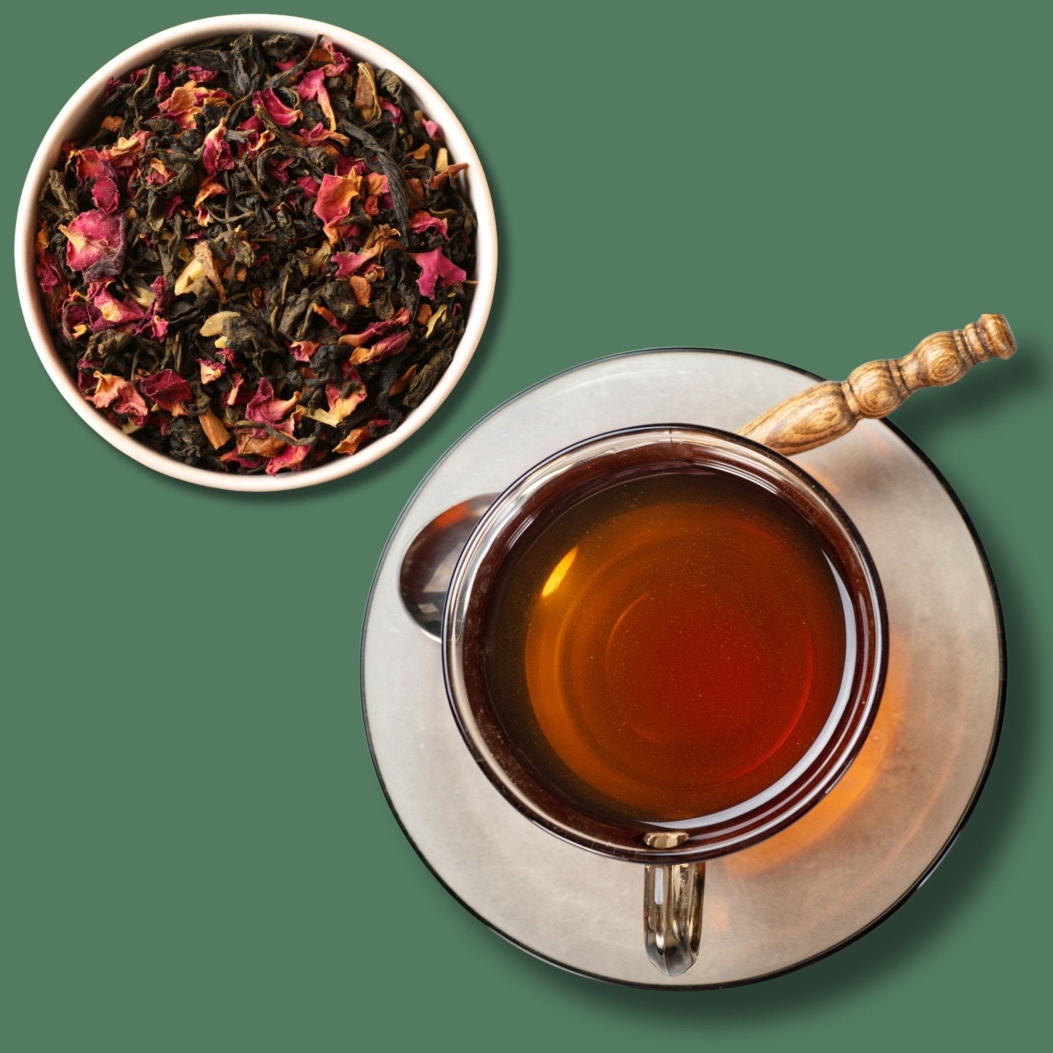 Himalayan Kahwa Tea – Authentic Kashmiri Herbal Green Blend – Tea on Brown Living™. SKU: HKHW-50. Img 5.