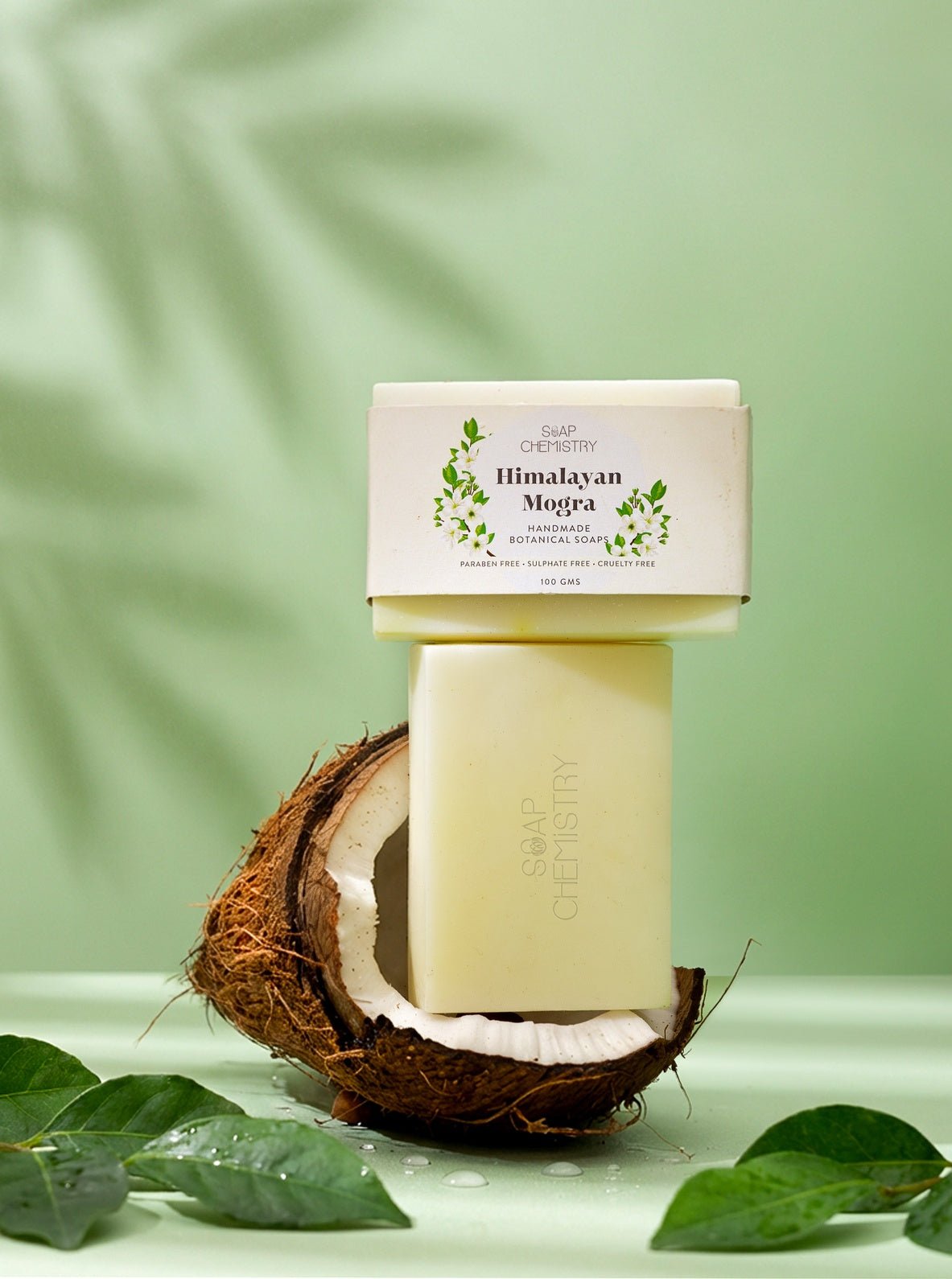 Himalayan Mogra Soap Bar 125g | Jasmine Floral Bath Soap – Body Soap on Brown Living™. SKU: SC-04. Img 1.