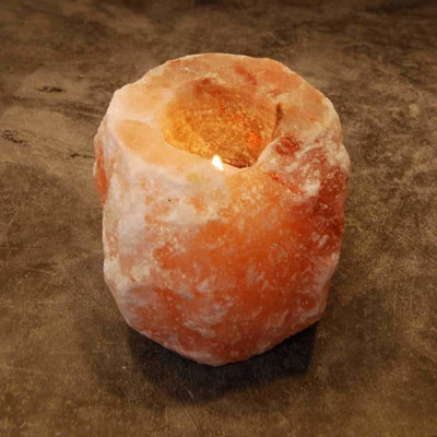 Himalayan Salt Candle Holder – Candles & Fragrances on Brown Living™. SKU: OEP317. Img 5.