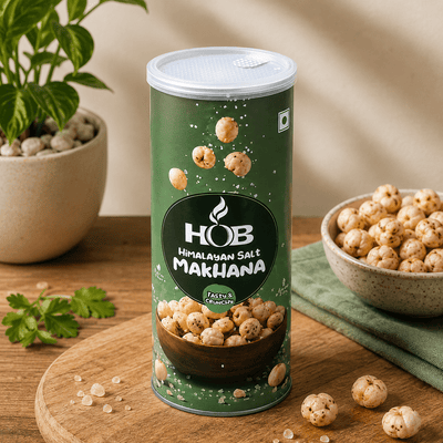 Himalayan Salt Makhana 60g | Roasted Fox Nuts Healthy Snack – Healthy Snacks on Brown Living™. SKU: HGE0006. Img 1.