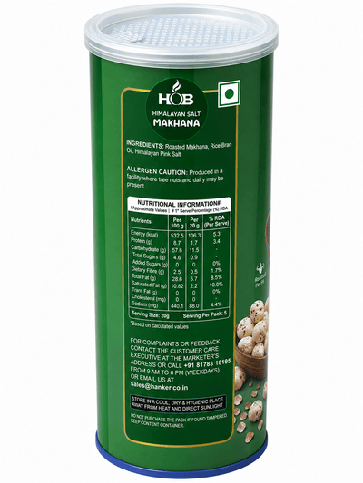 Himalayan Salt Makhana 60g | Roasted Fox Nuts Healthy Snack – Healthy Snacks on Brown Living™. SKU: HGE0006. Img 3.